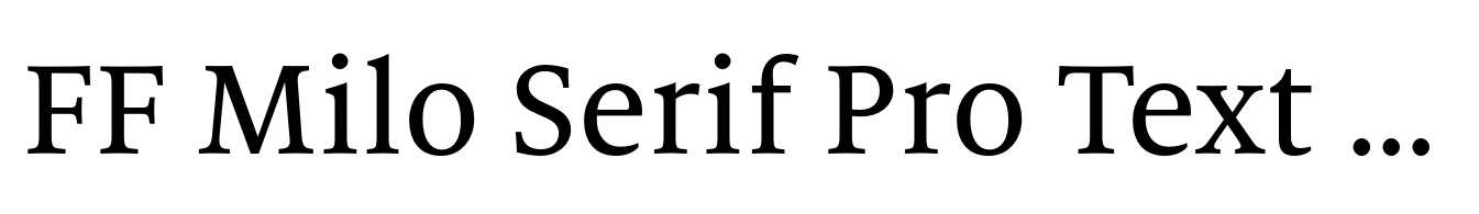 FF Milo Serif Pro Text Regular